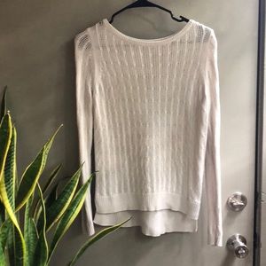 Loft cream crochet sweater